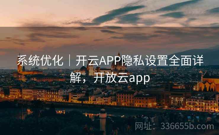 系统优化|开云APP隐私设置全面详解,开放云app 系统优化|开云APP隐私设置全面详解,开放云app