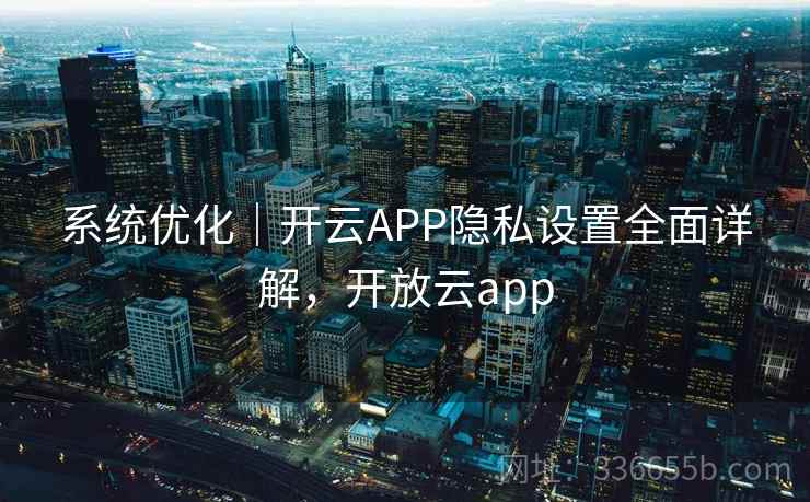 系统优化|开云APP隐私设置全面详解,开放云app 系统优化|开云APP隐私设置全面详解,开放云app