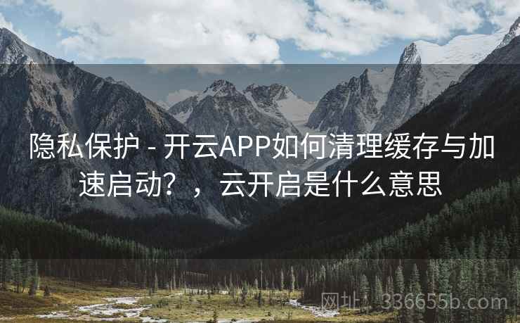 隐私保护 - 开云APP如何清理缓存与加速启动？，云开启是什么意思