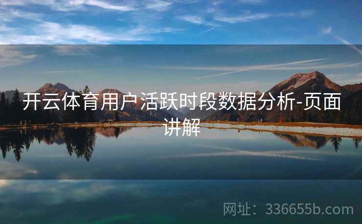 开云体育用户活跃时段数据分析-页面讲解 开云体育用户活跃时段数据分析-页面讲解