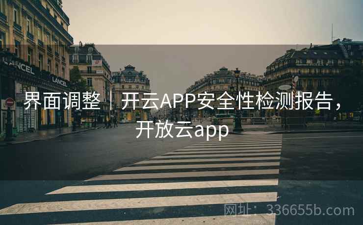 界面调整｜开云APP安全性检测报告，开放云app